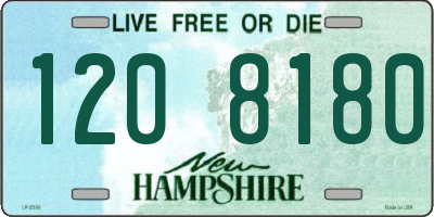 NH license plate 1208180
