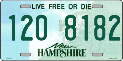 NH license plate 1208182