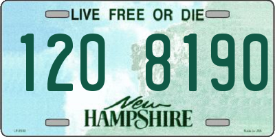 NH license plate 1208190