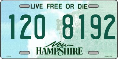 NH license plate 1208192