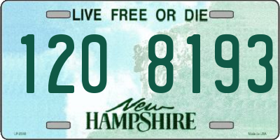 NH license plate 1208193