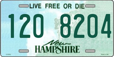NH license plate 1208204