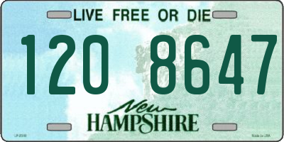 NH license plate 1208647