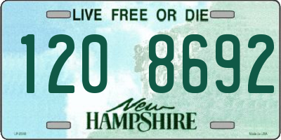 NH license plate 1208692