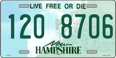 NH license plate 1208706