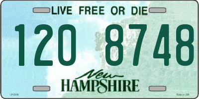 NH license plate 1208748