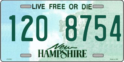 NH license plate 1208754