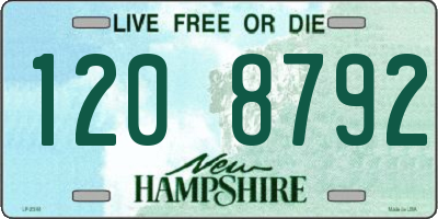 NH license plate 1208792