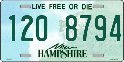 NH license plate 1208794