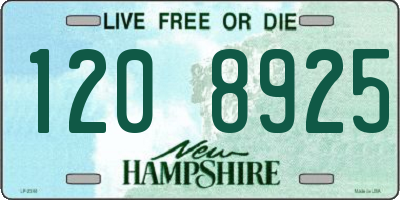 NH license plate 1208925