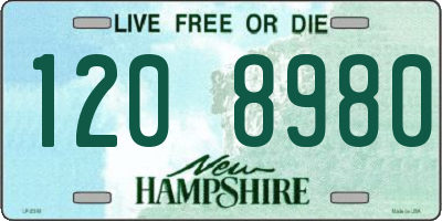 NH license plate 1208980