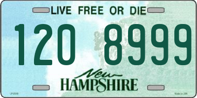 NH license plate 1208999