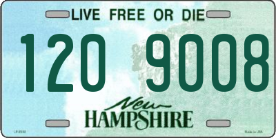 NH license plate 1209008