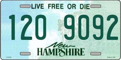 NH license plate 1209092