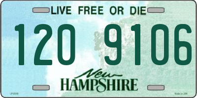 NH license plate 1209106
