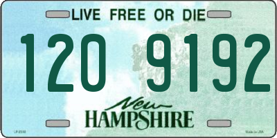 NH license plate 1209192