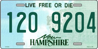 NH license plate 1209204