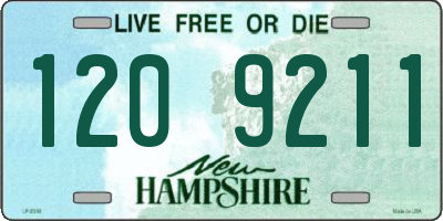 NH license plate 1209211