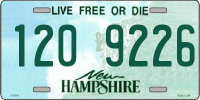 NH license plate 1209226