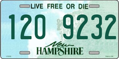 NH license plate 1209232