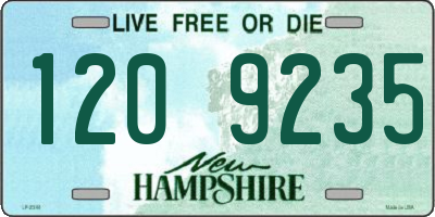 NH license plate 1209235