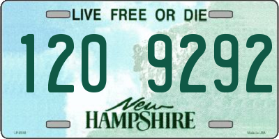 NH license plate 1209292