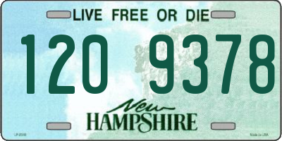 NH license plate 1209378