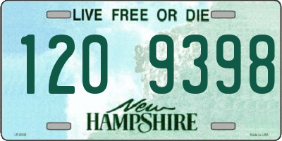 NH license plate 1209398