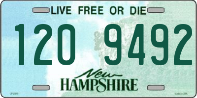 NH license plate 1209492
