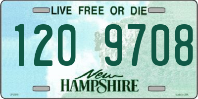 NH license plate 1209708