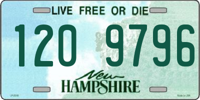 NH license plate 1209796