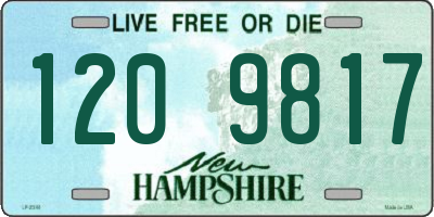 NH license plate 1209817
