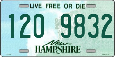 NH license plate 1209832