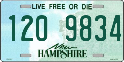 NH license plate 1209834