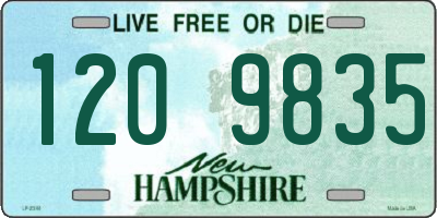 NH license plate 1209835