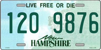 NH license plate 1209876