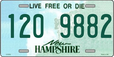 NH license plate 1209882