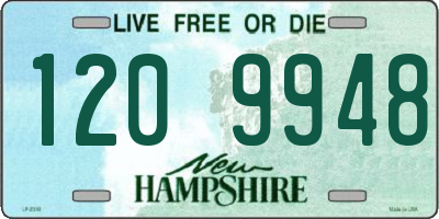 NH license plate 1209948