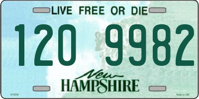 NH license plate 1209982