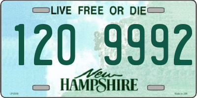NH license plate 1209992