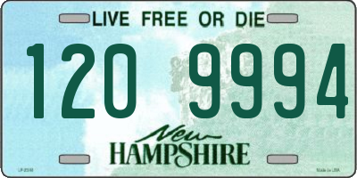 NH license plate 1209994