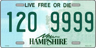 NH license plate 1209999