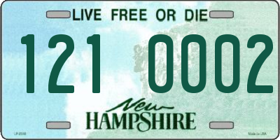 NH license plate 1210002