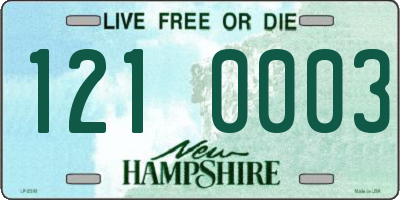 NH license plate 1210003