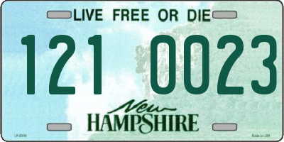 NH license plate 1210023