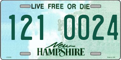NH license plate 1210024