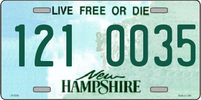 NH license plate 1210035