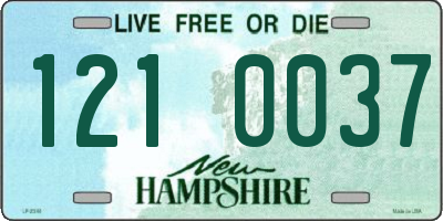 NH license plate 1210037