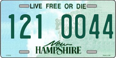 NH license plate 1210044