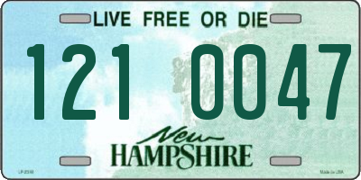 NH license plate 1210047